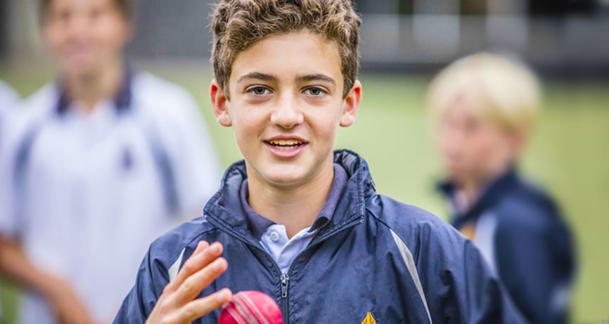 Wadhurst boy with cricket ball