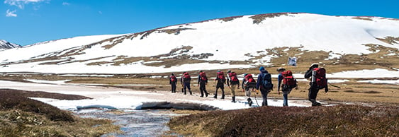 boys hiking