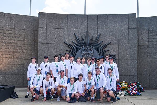 The group attended a commemoration of the Battle of Hamel  (4 July 1918) – ‘Monash’s Masterpiece’ and laid a wreath at the memorial which sits atop the old German line, the final objective of the Australians’ 93-minute attack. 