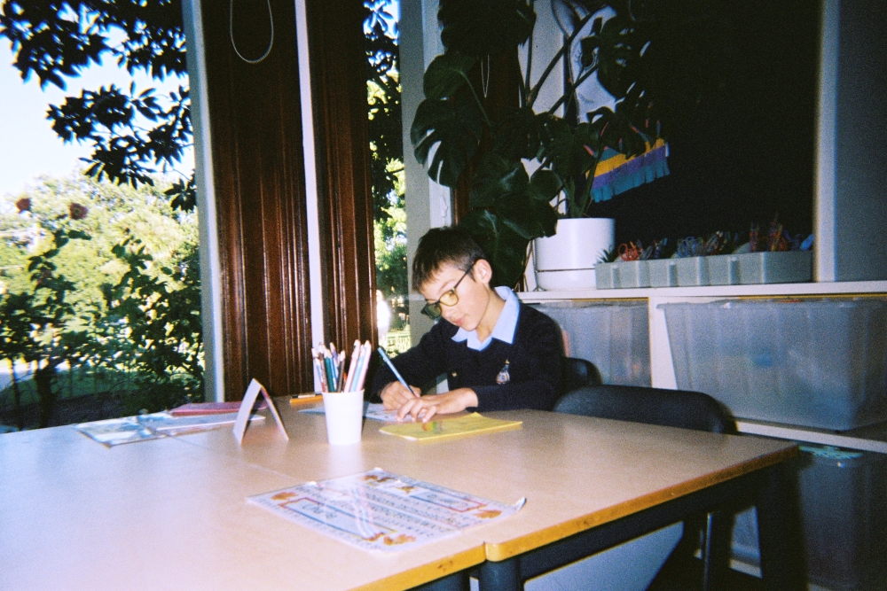 student drawing