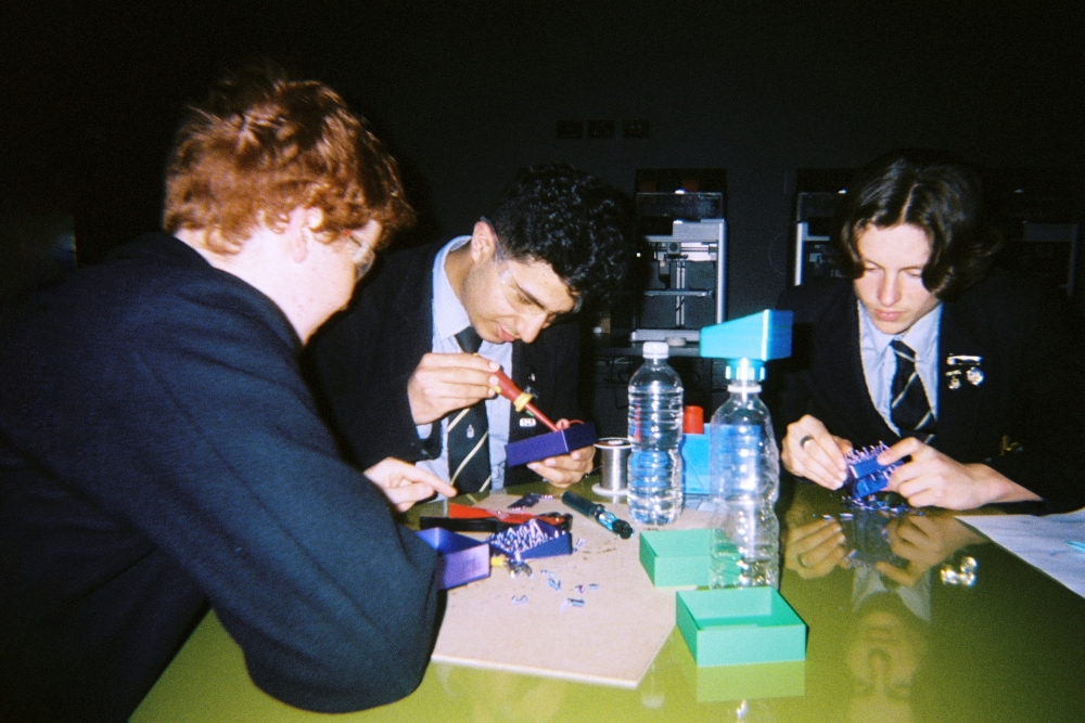 students designing
